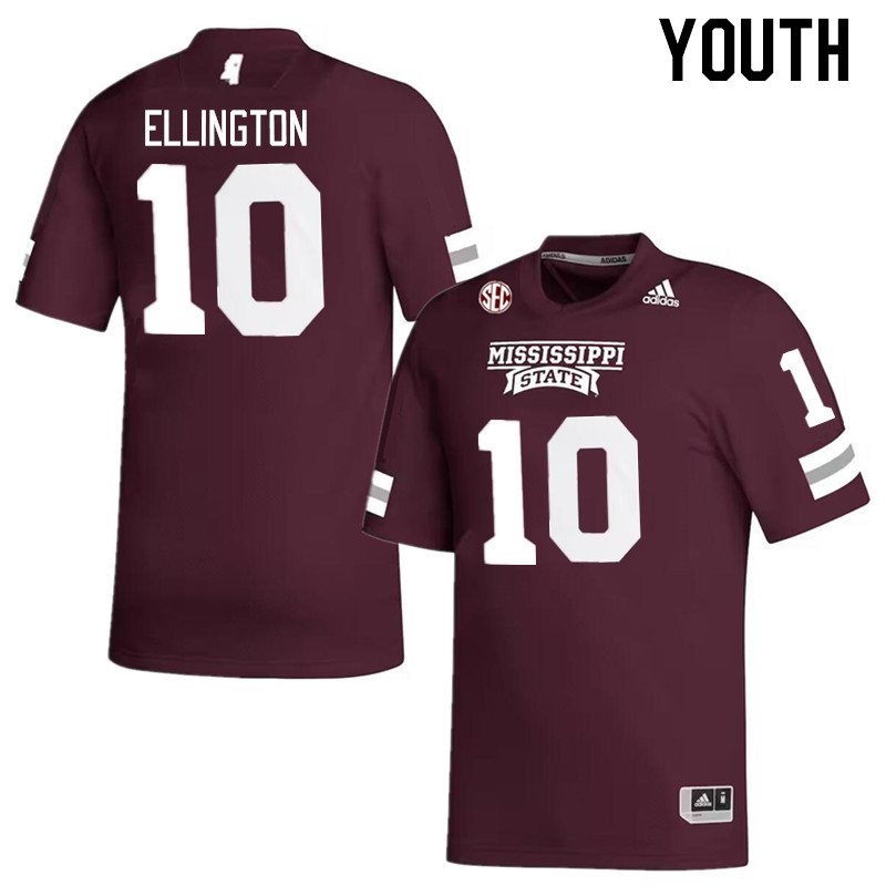 Youth #10 Corey Ellington Mississippi State Bulldogs College Football Jerseys Stitched Sale-Maroon